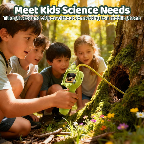 GMYGBY 2.4" 4 5 6 7 8 9 10-Year-Old Dinosaur Borescope Snake Camera Toy: Kids Outdoor Toy Kits, Camping Exploration