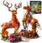 MENTOJOY 2-in-1 Magical Unicorn & Deer Building Set 1367 Pieces Flower Base