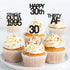 48 Pack Black Straight Outta 1995 Cupcake Toppers, 30th Birthday Party Decoration