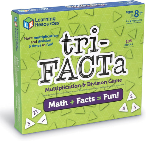 Learning Resources Tri-FACTa Multiplication & Division Game - Math Manipulatives, Kid Montessori Board Games, Classroom