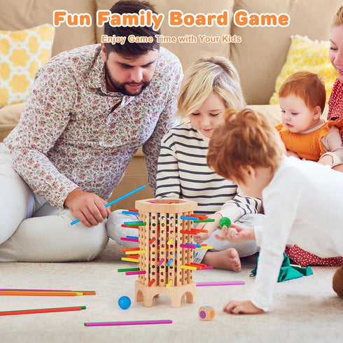 Centtechi 4-6-8, 36 3 4 5 6 2-6 Montessori Game Wooden Board Games for Kids Colorful Stick Math Educational Toys