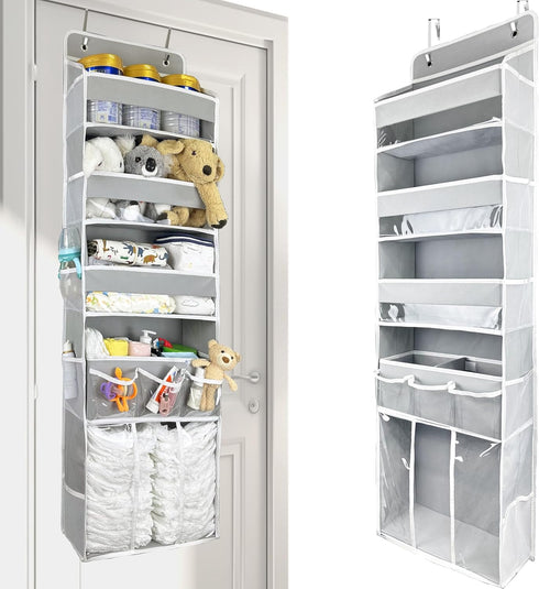 3 1 Caddy,1 Organizer,10 1 Pack. Door Hanging Storage Organizer,with Bins Movable Baby Diaper Large capacity diaper