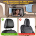 7 360 Baby Car Mirror with Light, RGB Light Rear Facing Baby Car Seat Mirror with Remote Control Rechargeable Rotation