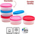 SIGNORA WARE Condiment Containers with Lids, 6 pk. 1.3 oz. Small Food Storage Containers for Salad Dressing, BPA Free