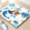TINYHARBO Premium Foam Baby Play Mat 47x47 Removable & Machine Washable Cover,