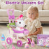 Set 3 4 5 6 4-6 TUZT Girl Interactive Walking Unicorn Stroller Toy with Plush Electric Unicorn & Groom Care