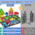 Set, 3 4 5 6 7 Magnetic Tiles Road Car Toddler Magnetic Building Blocks Toys for Year Old Boys Girls, Kids Montessori