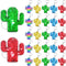 CiciBear 25 Pack Cactus Sequin Keychains in 5 Colors for Tropical Hawaiian Summer Themed Party Favors, Birthday Gifts
