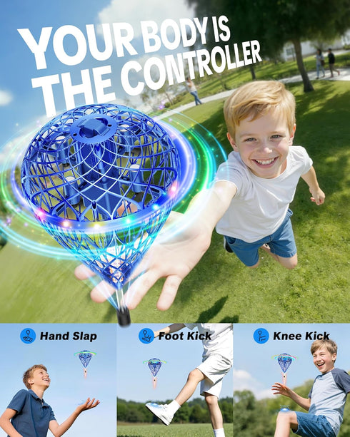 2025 3D 6+ Flystars Flying Bouncing Toys, Next-Gen Pro Cosmic Globe Flying Orb Ball Motion-Control Hover Spinner