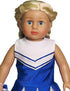 18-Inch American Fashion World Blue Cheerleading Outfit for Dolls | Accessories Included | Premium Quality & Trendy