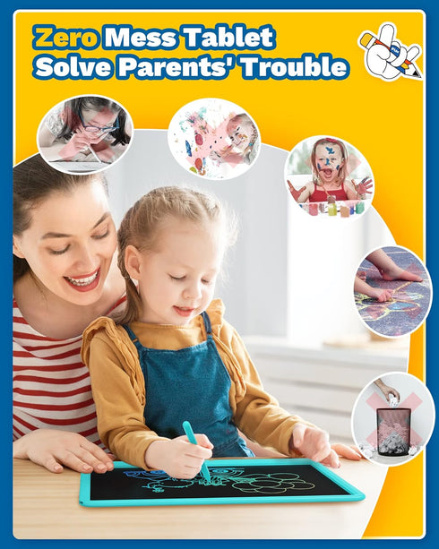 15" Idea(15in TEKFUN LCD Writing Tablet for Kids, Large Drawing Pad for Boys & Girls, Screen-Free Way to Keep Kids