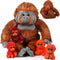 Lenwen 5 Pcs Plush Gorilla Stuffed Animals Set - 14 Inch Large Mommy Gorilla with 4 Baby Gorillas for Kids Gifts