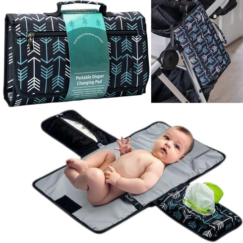 S-Orbit-X Portable Diaper Changing Pad, Portable Changing pad for Newborn Girl & Boy - Baby Changing Pad with Smart