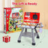CUTE STONE Kids BBQ Grill Playset - Realistic Smoke Toy BBQ Grill with Accessories for Indoor Outdoor Pretend Play