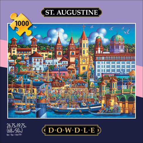 Buffalo Games - Eric Dowdle - St. Augustine - 1000 Piece Jigsaw Puzzle for Adults Challenging Puzzle Perfect for Game Nights - Finished Puzzle Size is 26.75 x 19.75