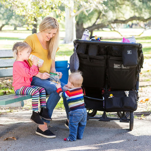 J.L. Childress DoubleCOOL Double Stroller Organizer - Stroller Accessory with Cooler and Storage - Includes Cup Holder