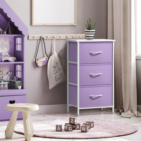 3 Sorbus Nightstand with Drawers - Bedside Furniture & Accent End Table Chest for Home, Bedroom Accessories, Office