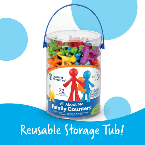 Learning Resources All About Me Family Counters, Set of 72, Ages 3+, Color Recognition
