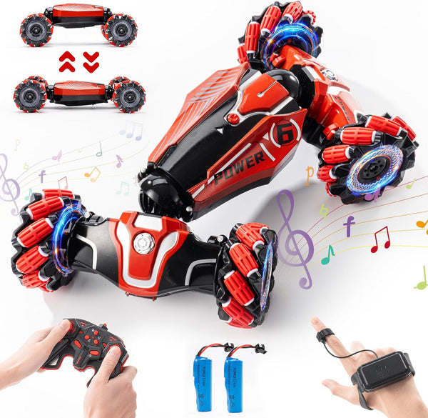 Gesture Sensing RC Stunt Car, 4WD Hand Controlled Cars, 2.4GHz Double Sided Driving, Present for Boys Girls 6-12