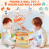 1-3: 2-in-1 Hammer 4 1 2 3 Wooden Car Ramp Toy for Toddlers Pound a Ball Toy with & Cars - Montessori Educational Race