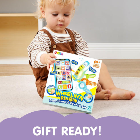 Set, 60+ 10 JOYIN Baby Musical Toy Phone and Car Keys Teether Music and Learning Phrases, Baby Learning Toys Months