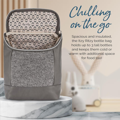 3 Pack Itzy Ritzy Insulated Bottle Bag Keeps Bottles Warm or Cool - Holds Bottles and Features Interior Pocket for Ice