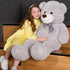 MaoGoLan Big Fluffy Gray Teddy Bear, 39 Inch Large Grey Stuffed Animal for Girlfriend, Kids, Boyfriend, Teens