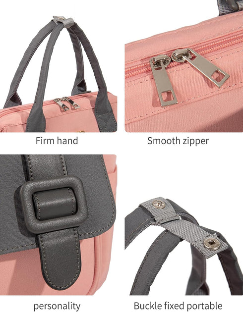 MEYTEILAY Diaper Bag Tote Baby Changing Bag Large Baby Bags for Mom Multifunction Travel Nappy Bag Small Pink