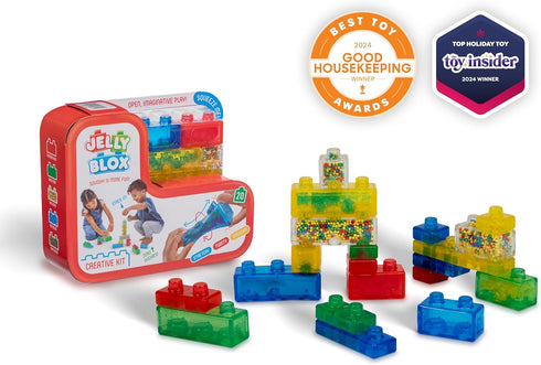 20 2+ Goliath Jelly Blox Creative Kit | Includes Blocks | Toddler & Preschool Building Blocks Kids Can Squeeze