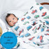 100% 47 47 Inches, LollyBanks Muslin Swaddle Blankets, Cotton Baby Boy Blanket x Soft Baby Swaddle Breathable, Muslin