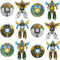 salepo 12PCS Transformable Fidget Spinners for Kids Party Favor, Deformable Robot Spinner Fidget
