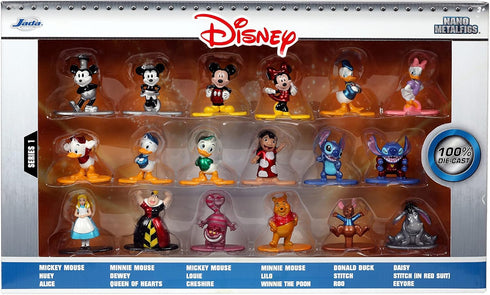 Jada Toys Disney 1.65" 18-Pack Series 1 Die-cast Collectible Figures for Kids and Adults (33201)