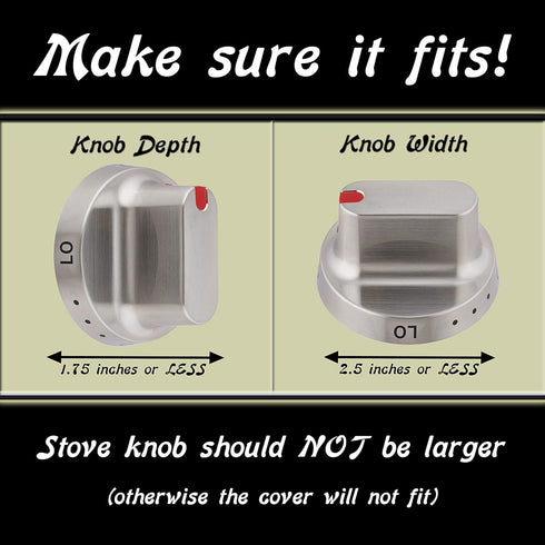 6 Pack Clear Stove Knob Safety Covers - Child Proof Lock for Oven/Stove Top/Gas Range - Baby/Toddler Kitchen Safety