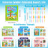 Qeeenar 18 Pack Water Coloring Books for Kids Reusable Mess Free Water Doodle Books with Toddler Pen Educational