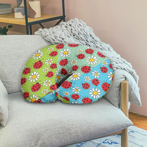 Forchrinse Rainbow Ladybug Daisy Nursing Pillow Cover Breastfeeding Pillow Cover Fit for Most Nursing Pillows,Cute