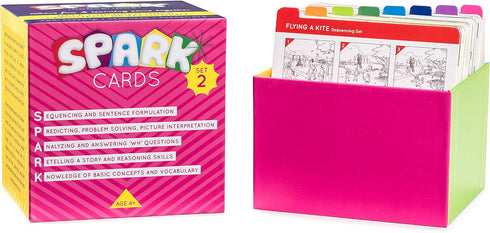 Spark Cards Sequence Cards for Storytelling and Picture Interpretation, Speech Therapy Game, Special Education Materials