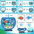 24 Sets Fishbowl Paper Crafts for Kids, DIY Aquarium Tissue Paper Sign Craft Kit, Fun Home Activities (4 Styles)