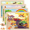 SYNARRY Large Wooden Monster Truck Puzzles for Kids Gift Box(12.2*9.4 in), 24