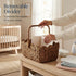 Best Choice Products Baby Diaper Caddy Organizer, Large Portable Handmade Nursery Basket w/Removable Divider & Handles