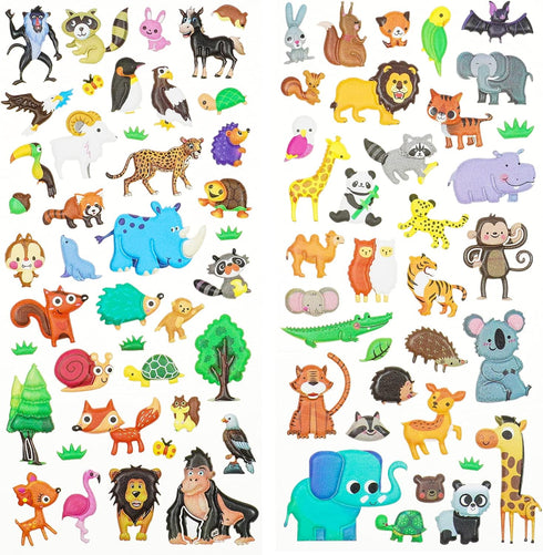 3D Puffy Stickers for Kids, Reusable Foam Stickers for Toddler Scrapbooking, Jurassic Era Dinosaurs