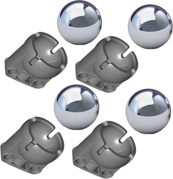 LME 3 Technical EV3 Set - 4 Sets, 8 Pieces, Pivot Ball and Caster for Kids Robotics