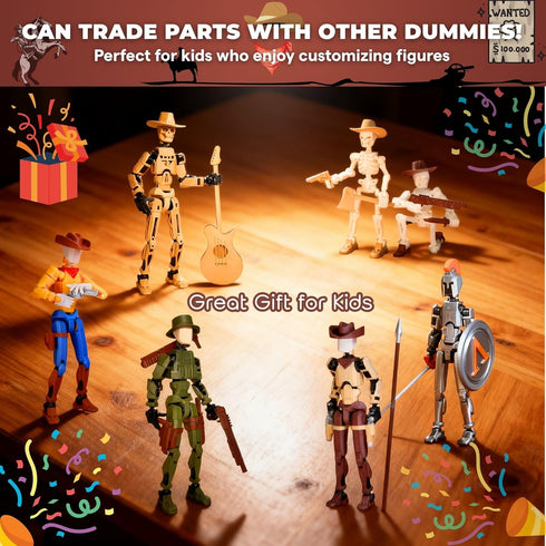 t13 Figure2-Pack 5.4 inchesAssembly 3D Dummy 13 13 Spartan and Cowboy Action Completed Printed Action Figure