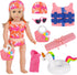 ebuddy 18 inch Doll Clothes and Accessories - Swimsuit and BeachSet Summer