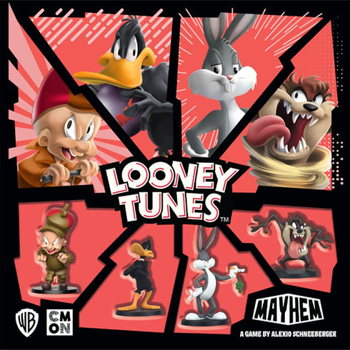 CMON Looney Tunes Mayhem Board Game | Strategy Game for Adults and Kids | Team-Based Combat | 2-4 Players