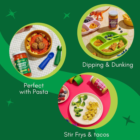 Beyond the Bib 24+ - Toddler and Kids Healthy Meal Sauces and Dips - Made with Vegetables, No Added Sugar, No Salt, No
