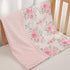 30 40 Inches Floral Minky Baby Blanket x for Girls, Soft Plush Receiving Blanket with Dotted Back, Gift for Newborn