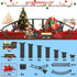 Set 3D 3 4 5 6 7 Electric Train with Elevated Tracks Music, Locomotive Passenger Carriages, Lights & Quiet Mode