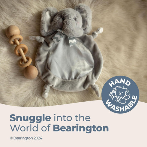 8 7 Inch Bearington Collection Baby Wee Spout - x Small Gray Elephant Stuffed Baby Blanket for Jungle Nursery Decor
