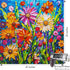 Bgraamiens 1000 Pieces Puzzle - Mosaic Art Flowers - Stained Glass Art Puzzle with Flowers, Impossible Color Challenge