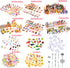 150Pcs Miniatures Food Drinks Bottles Doll House Accessories - 1:12 Playset for Pretend Play Kitchen Game